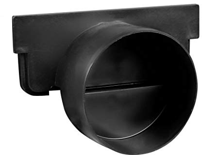 Parete frontale con collettore di scarico, terminale con scarico per canalina di drenaggio, grondaia, altezza 55 mm