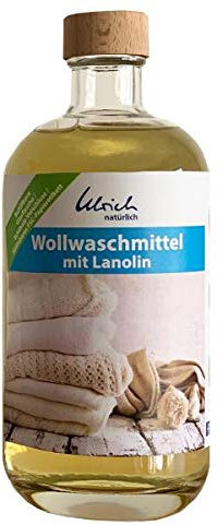 Wollwaschmittel mit Lanolin in Glasflasche, flüssig 500ml - Ulrich natürlich