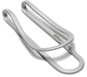 Craighill Clip para dinero de estación, soporte para dinero en efectivo de bolsillo frontal, delgado y elegante para tarjetas de crédito y visita, titanio duradero, plateado (Vapor Silver), Measures
