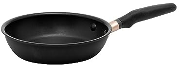 Meyer Accent Series non-stick stekpanna 20 cm – liten induktionsstekpanna med ergonomiska silikonhandtag, ugns- och diskmaskinssäker hållbar köksredskap, matt svart