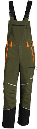 KOX Schnittschutz Latzhose Mistral 3.0 Grün/Orange Größe 102 schlank und gr | Typ A