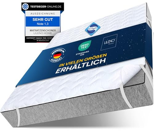LILENO HOME Matratzenschoner 180x200 cm - Matratzenauflage 180x200 atmungsaktiv u. waschbar- extra weicher Matratzenschoner als Matratzen-Cover u. Schoner für Topper, Boxspringbett u. als Unterbett