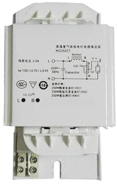 VISIYUBL Ballast d'inducteur de Lampe for halogénures d'or for décharge de gaz 250 W ZT