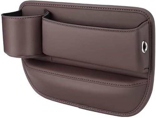 HAVERN Aufbewahrungsbox für Autositz Lücken für BMW X1 F48 2016-2022, Autositz Lückefüller Organizer Vorne Konsole Seitentaschen,Brown/B