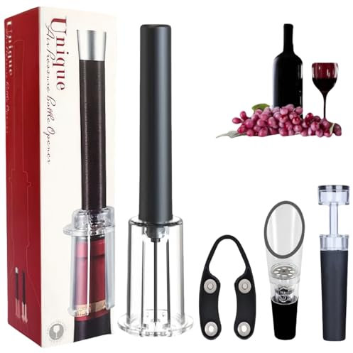 4PCS Wine Opener Set,Wine Opening Set,Air Pressure Pump Wine Bottle Opener,Air Pump Wine Bottle Opener,Air Pressure Wine Bottle Opener,Air Pump Cork Remover Wine Bottle Opener Set,Wine Opener Pump
