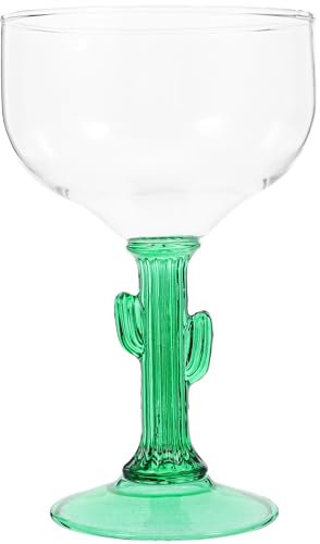NOYGRNH Wine Glasses,400ML Glass Goblet,Margarita Glasses,Cactus Shaped Wine Goblets, Stemmed Glasses,Vintage Beverage Glass Cup,Wine Tasting Glasses for Holiday Party Dinner Festival Wedding/489