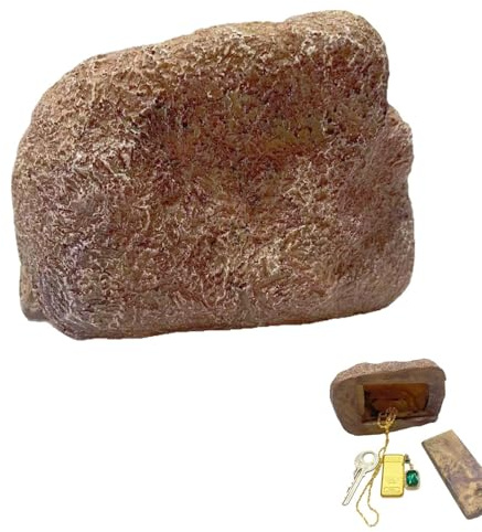 Portachiavi Finto Sasso - Grande Finto Sasso Porta Oggetti Sicuro Nascosto - Scatola Portaoggetti Decorativa Da Giardino Per Angolo Patio Terrazzo Garage Proprietari Affittuari