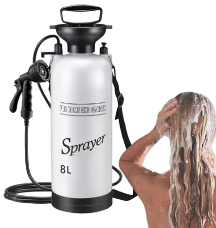 Portable Shower for Camping - Water Pump for Travel and Camping Shower - Hygiene Accessory for Hiking Cleaning Motorhome and Outdoor
