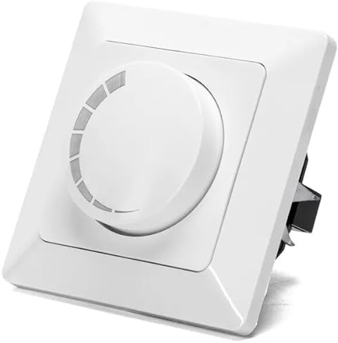Variateur d'intensité - Dispositif de réglage de la luminosité des lumières LED, finition blanche, installation facile et compatible avec diverses lampes