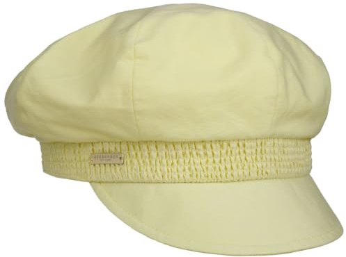Seeberger Uni Chambray Ballonmütze Schirmmütze Schildmütze Newsboy Cap Damen - mit Schirm Frühling-Sommer Frühjahr Sommer