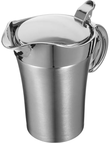 Didiseaon Saucière Acier Inoxydable à Double Isolation Thermique Verseuse Ergonomique pour Sauces et Jus pour Restaurants et Usage Domestique