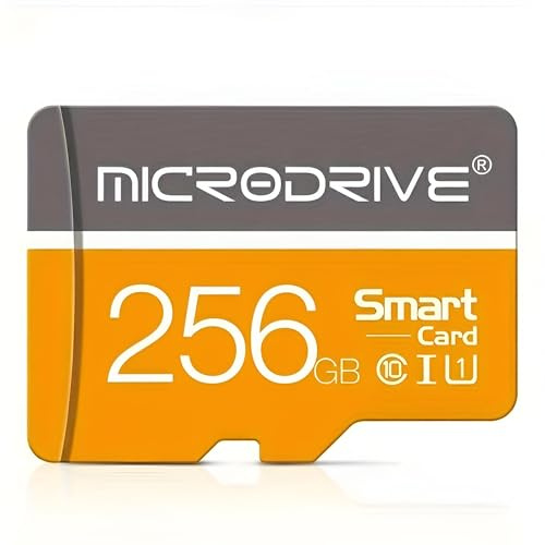 Tarjeta de Memoria MicroSDXC 256 GB Alta Velocidad U3 V30 A1 - Tarjeta Micro SD Clase 10 4K UHD para Nintendo Switch, GoPro, Dron, Tablet Android y Cámara Dashcam + Adaptador SD