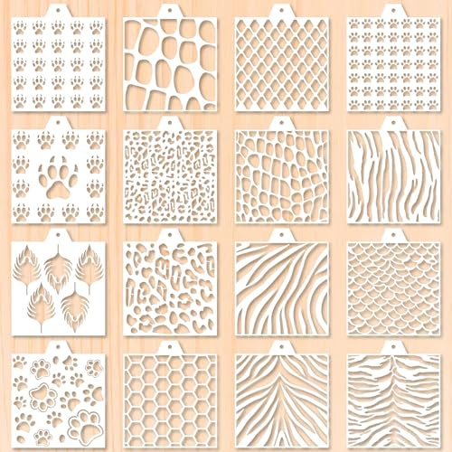 GORGECRAFT Plantilla Reutilizable de Plástico Pet con Estampado de Guepardo para Galletas (16cm). Ideal para Decorar Pasteles Postres Y Café. También Se Puede Usar sobre Papel de Madera.