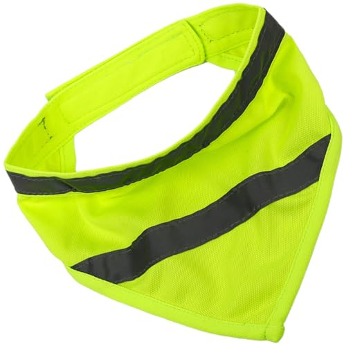 SOLUSTRE Reflektierendes Hundehalstuch aus Polyester Atmungsaktiv und Schnelltrocknend Bequemer Welpen Schal für Nächtliche Spaziergänge Waschbares Outdoor Hundeaccessoire