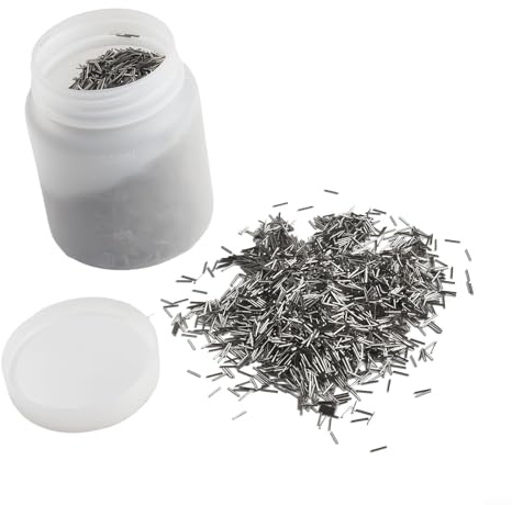 Vidonergy 1 kg di perni in acciaio inox 304, diametro 0,7 mm, lunghezza 5 mm, aghi abrasivi per bicchieri rotanti, per sbavare e lucidare parti metalliche (0,8 x 7 mm)