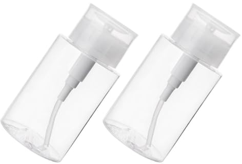 Generic 2pcs 300ml Refillable Liquid Dispenser Bottles for Cosmetics Press Pump Bottle Portable Cleansing Water Holder Suitable for Travel and Outdoor Use