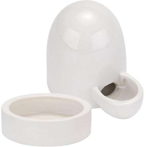 MINAOLULUS Keramik Hühnertränke und Futterspender 1 Satz Wasserschale für Geflügel Einfach zu Reinigen Multifunktional für Hühner und Tauben im Garten und Hof