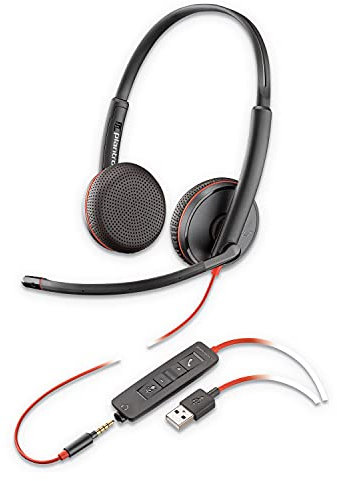 Casque mono filaire Plantronics Blackwire 3200 Stéréo USB & smartphone 3,5 mm Noir