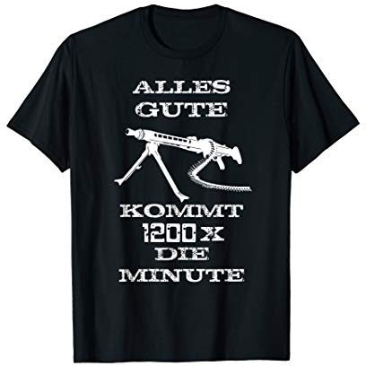 Herren Cooles Maschinengewehr MG3 Tshirt für Soldaten