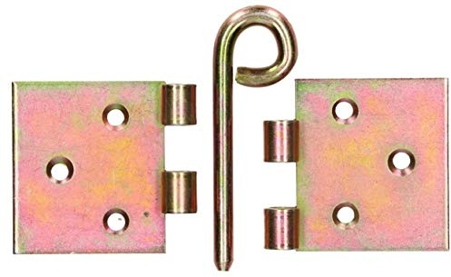 KOTARBAU Kulissenscharniere 50 x 100 x 2 mm Gerollt Tischband Gelb Verzinkt Tischbänder Scharniere mit losem Knopfstift Für Theater Ringstift Türband (25)