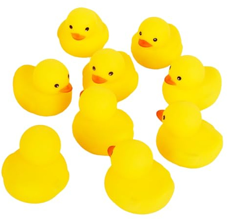 Bath Duck Toys 10PCS Mini Rubber Ducks Squeak and Float Ducks Baby Shower Toy for Toddlers Boys Girls (2.2’’)