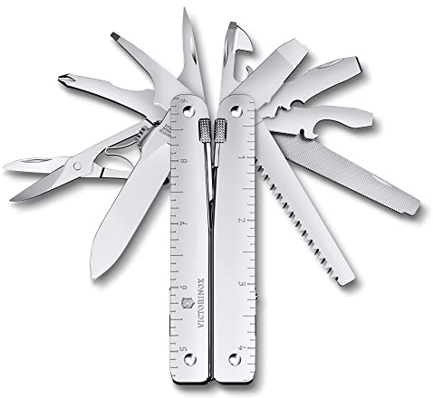 Victorinox Swiss Tool MX - Coltello svizzero tascabile, 26 funzioni con pinza, cacciavite, apriscatole, marsupio in nylon