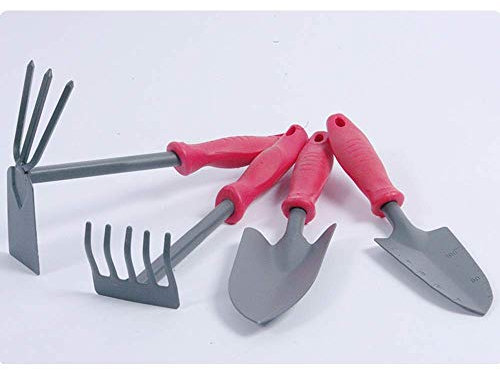 4 Styck Trädgårdsredskapsset, Heavy Duty Handverktyg Trädgårdsredskapsset i aluminium med bekvämt grepp, presentset för trädgårdsmästare, kvinna, barn.