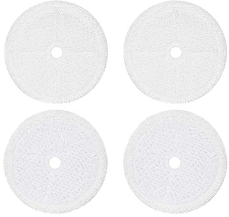 ARSMI Wiederverwendbarer Ersatz MOP Pads C3115 Hard Floor Expert Fachmann Nass- und trockener Roboter Vakuum 4 Packung Kompatibel for Bissell kompatibel for Spinwave Mopp (Color : White)
