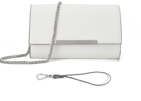 AFKOMST Small Clutch Purses for Women Summer Crossbody Bags and Straw Wristlet Handbags with Chain Strap | Small