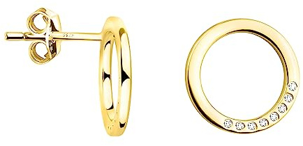 SOFIA MILANI - Damen Ohrringe 925 Silber - mit Zirkonia Steinen - Kreis Ohrstecker