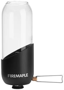 Fire-Maple Orange Camping Gas Lantern | Outdoor Gas Lamp | Adjustable Luminance Lighting and Camping Lantern (Black)