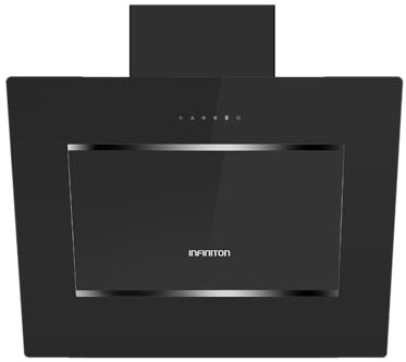 Infiniton Hotte aspirante CMPTRAL-80B Noir 80 cm de large 800 m3/h 253 W 2 moteurs 2 lumières LED Filtres en aluminium 5 couches