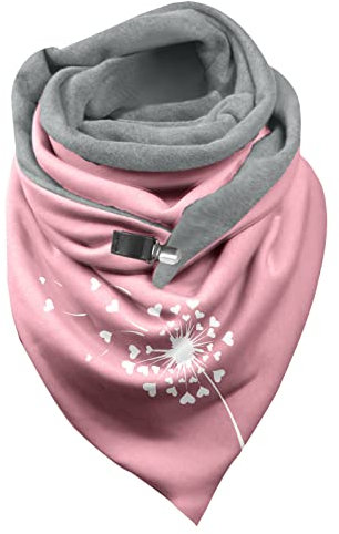 GBEN Damen Schal Baumwolle Dreieckstuch Frauen Warm Winterschal Herbstschal Dreieck Schal Halstuch Scarf Kuschelige Halswärmer Wollschal Strick-Pullover Umhängetuch Schlauchschal (VA-C, One Size)