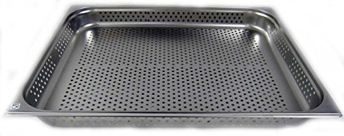 AcMax GN 2/1 Gastronormbehälter GN-Behälter Edelstahl 18,4 Liter Tiefe 65mm GELOCHT