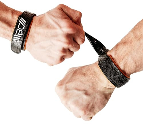 WARM BODY COLD MIND Premium Leder Wrist Wraps für Olympisches Gewichtheben, Handgelenkstütze, Fitness, Weightlifting, Powerlifting, Handgelenkbandage für Krafttraining Crossfit