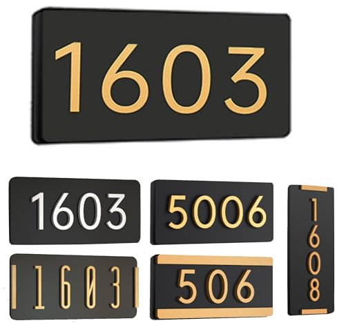 Números de casa personalizados para marcador de dirección exterior, letrero de dirección acrílico para números exteriores, placa de dirección horizontal o vertical, regalo para nuevo hogar