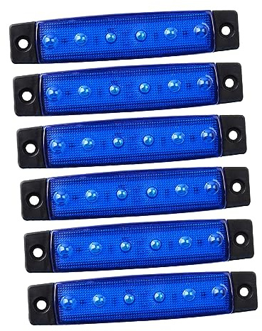 SKISUNO 6 Stück LED Heckleuchten für Boote und Kajaks Abs Blau Praktisch Positionslicht Boot für Deckbeleuchtung und Dekoration