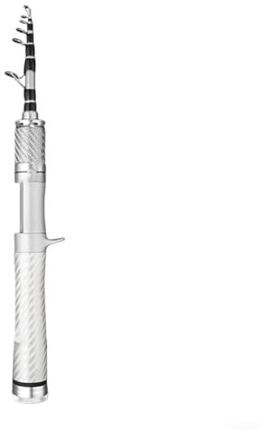 Hasaller Tragbare 1 56 m und 1 8 m Kohlefaser-Angelrute, Teleskop-Design mit ergonomischem Griff, geeignet für Bach- und Reiseangeln (gerader Schaft 1,8)