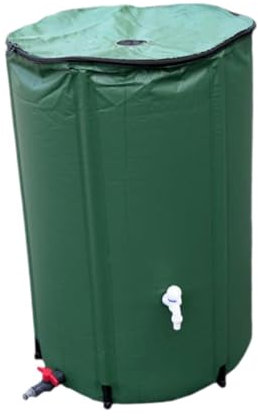 KESOTO Collapsible Rain Barrel Water Storage Container Foldable Portable PVC with Faucet Collecting Barrel for, Multi, 50 L