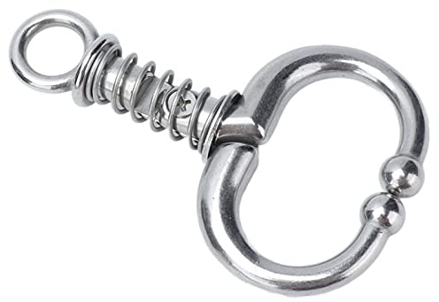 Rinder-Nasenring ohne Stahl-Rinder-Nasenklemme, Bull-Kuh-W-Feder-Nasenring für FarmS, Professionelles Zubehör für den Einsatz (Kleiner W-Feder-Bullennasenring)