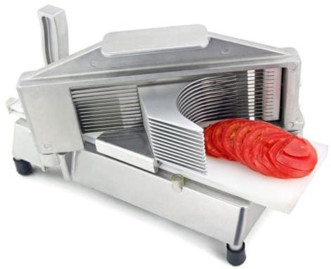 YYLHJW Cortera de Verduras comerciales, Cortador de Frutas manuales con Cuchilla de Acero Inoxidable y pies Antideslizantes, cortadora de Tomate de Servicio (6.3mm(1/4”))