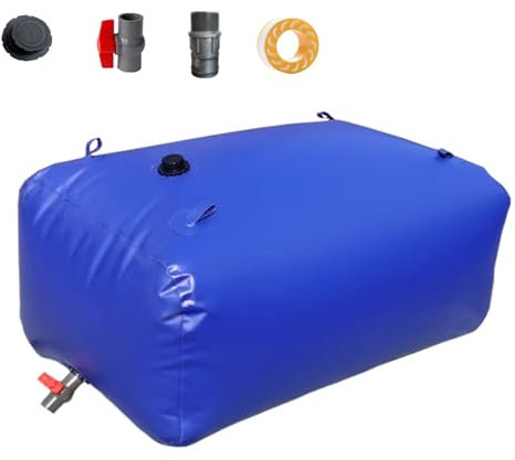 Wassersack Große Kapazität Robust und Verschleißfest Frost- und Sonnenbeständig Tragbar und Faltbar PVC Wasserbeutel Zur Wasserspeicherung, Wassertransport(5000L/2.5x2x1m)