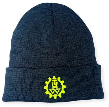 Generisch THW Mütze mit gesticktem Logo, Marineblau, neongelbe ODER Silberne Bestickung
