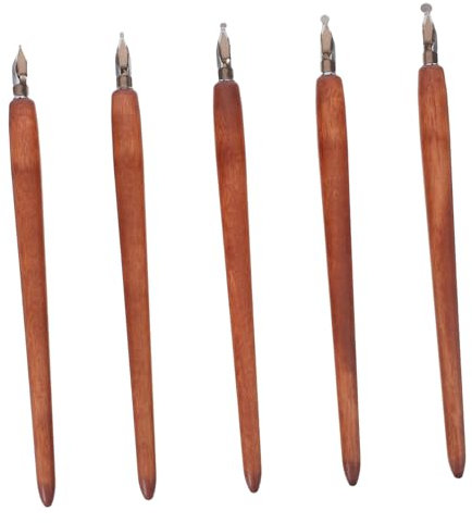 VILLCASE Vielseitiges Gotisches Kalligraphie-stifteset – 5-teiliges Federhalterset Aus Holz Ideal Für Künstler Und Studenten