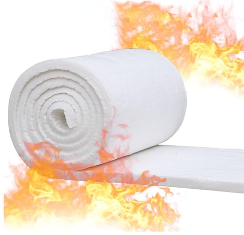 ZHWFDC Keramikfaserdecke, Feuerfeste Isolierung, 2,5 cm Dick, Feuer Mit 2700 ° F, Dichte: 128 Kg/m³, Für Holzofen, Kamin, Schornstein, Ofen Und öfen(Size:152x60x2.5 cm (60x24x1)) | Feuer Mit 2700 ° F, Dichte: 128 Kg/m³, Für Holzofen, Kamin, Schornstein, Ofen Und öfen