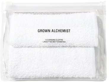 Grown Alchemist Luxury Face Cloths - Pack of 2 Reusable Natural Makeup Remover Wipes - Soft Cotton Facial Cleansing Cloths for All Skin Types - Sustainable Alternative to Disposable Face Wipes