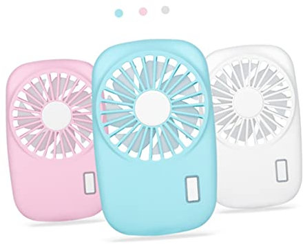 SMASOLO Ventilateur Portable Réglable Rechargeable Via Usb Ventilateur Pour Bureau Et Maison Rose