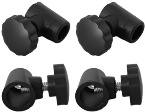 4Pcs Window Stay Lock Replacement Knob RV Window Lock Knob Support Rod Plum Knob Compatible with Polyplastic 10mm to 12mm Connector 10x12.7x24mm Black