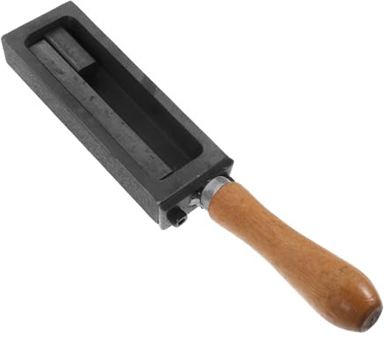 Eisenbarrenform für Gold und Silber, Streifenform zum Gießen | Holz und Eisen, Wärmeleitung und Stabilität, Gleichmäßige Glatte Oberfläche, für Kupfer und Messing