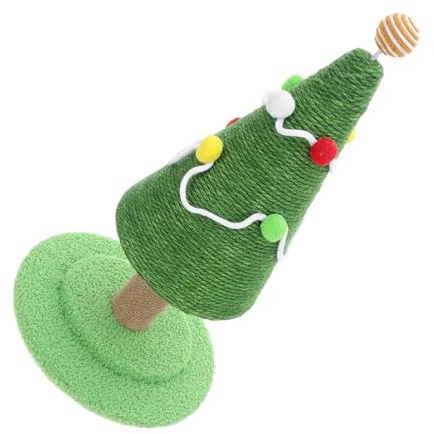 KOMBIUDA Árbol Rascador para Gatos de Navidad con Sisal Natural Poste Rascador Vertical para Gatitos Trepador para Gatos